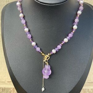 Elegant amethyst  my Melody  Beaded Necklace